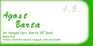 agost barta business card